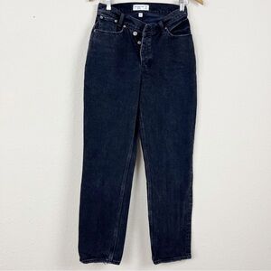 Abercrombie & Fitch The Dad High Rise Black Jeans Curve Love Size 2